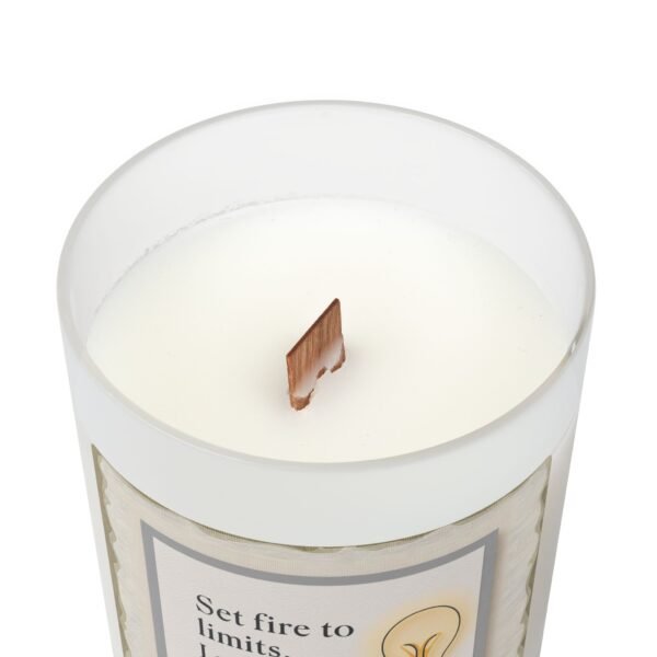 Inspirational Frosted Glass Candle - 11oz with 'Set fire to limits' Quote - Image 5