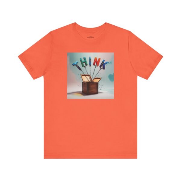 Inspirational Unisex Jersey Tee – "THINK" Graphic - Image 8